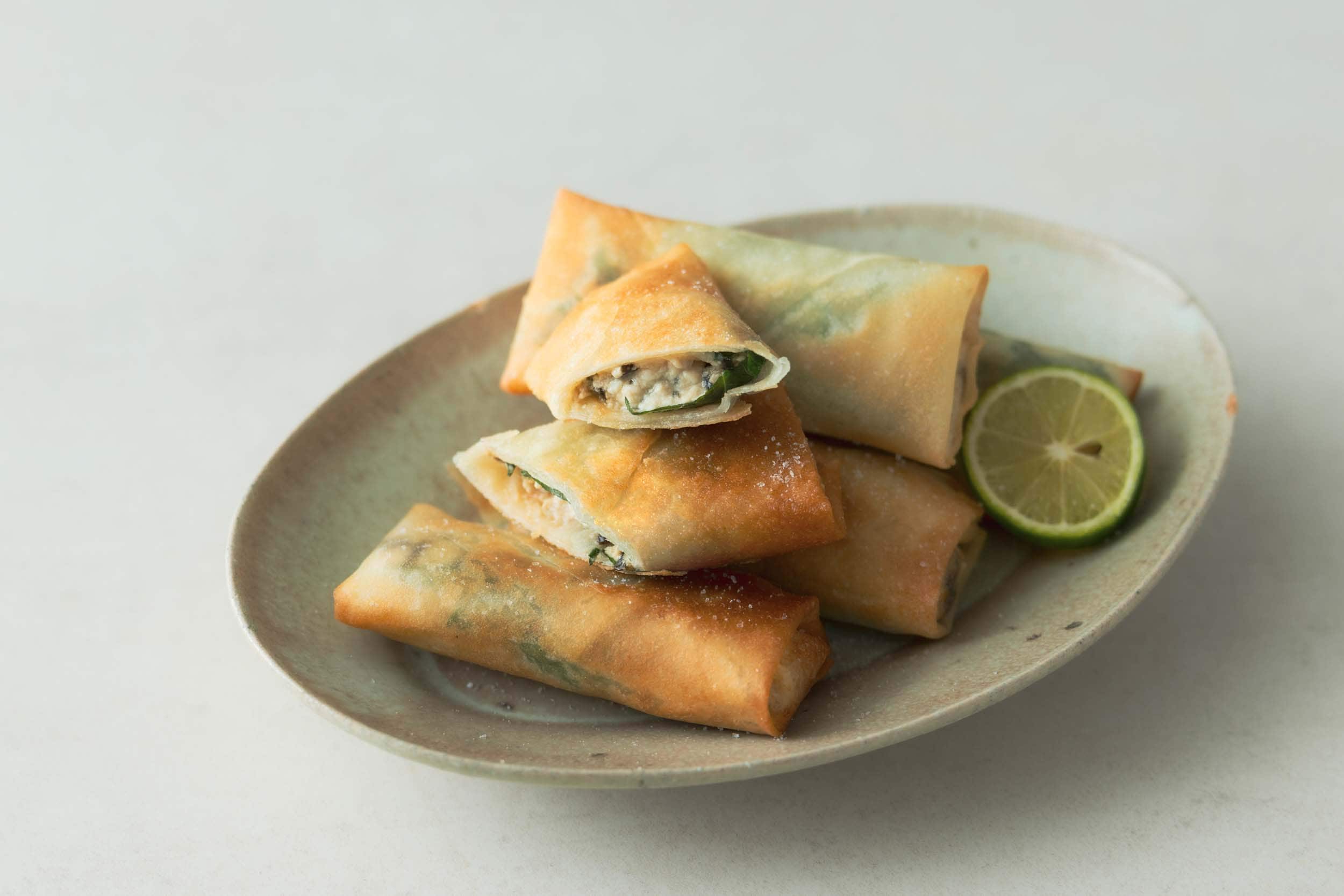 長谷川あかり●豆腐と塩昆布の春巻き 1