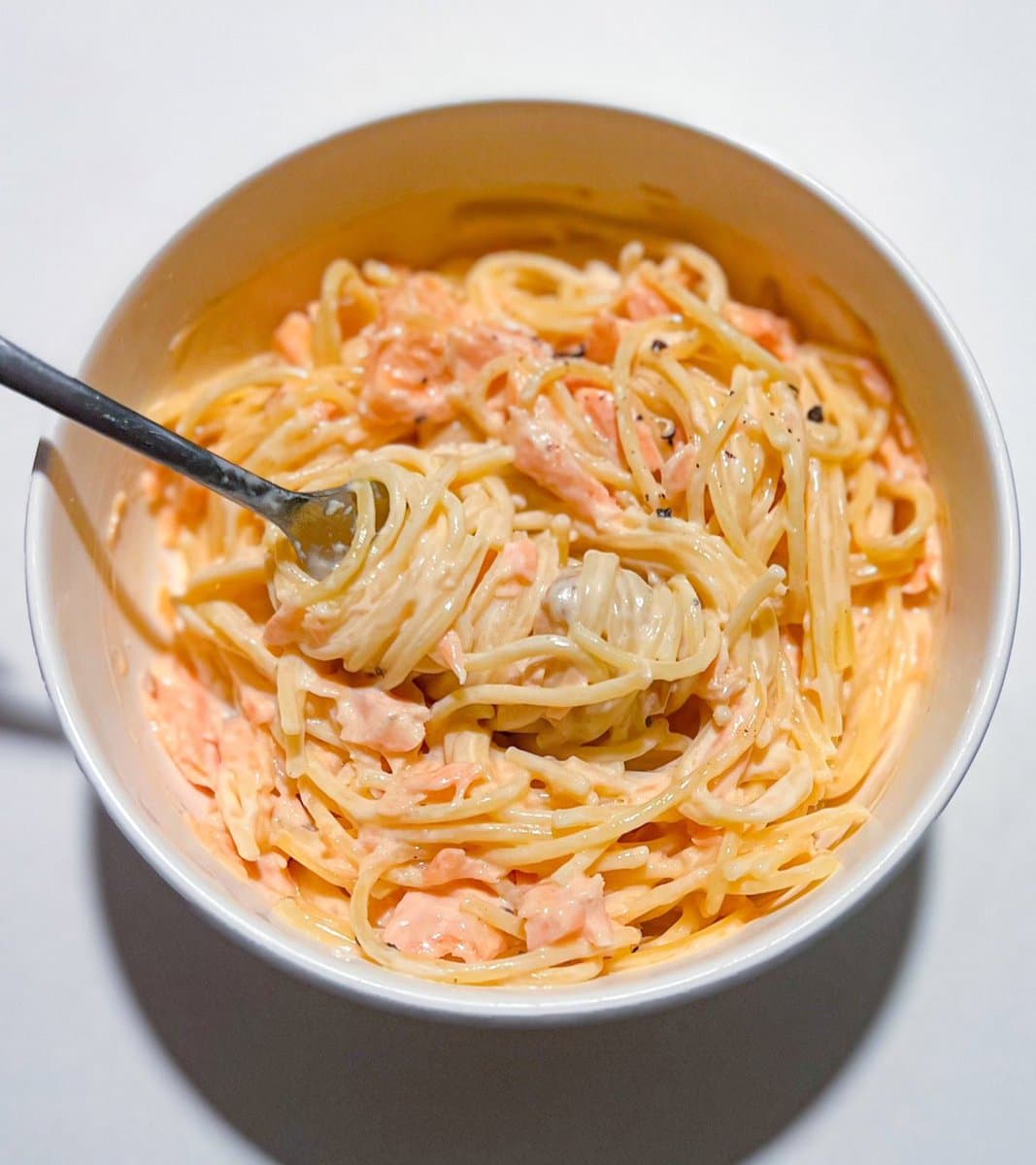 濃厚鮭クリームパスタ 1