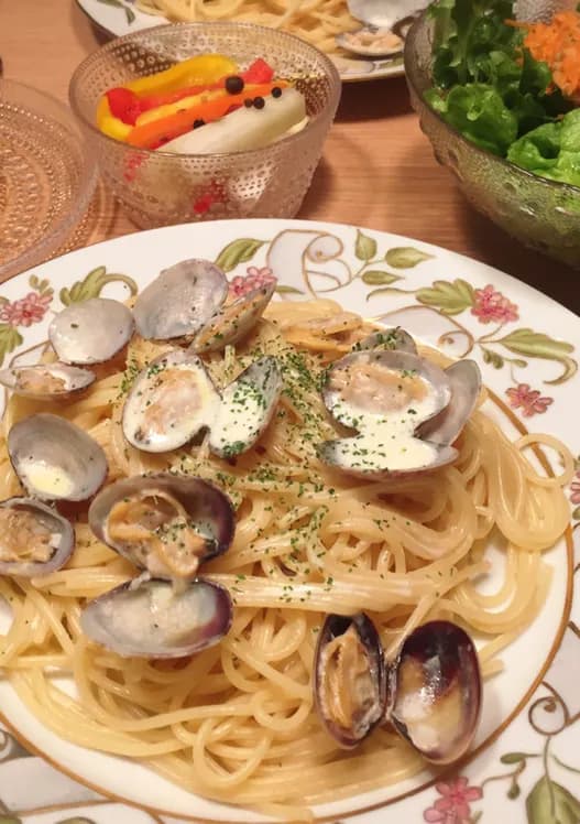 あさりのボンゴレクリームパスタ 1