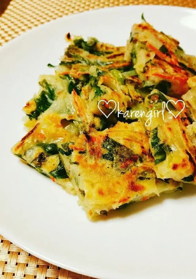 カリカリもっちり♡ニラ入りチヂミ♡ 1