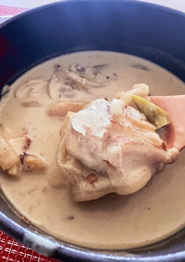 タラの切り身で南インドなモイリー 1