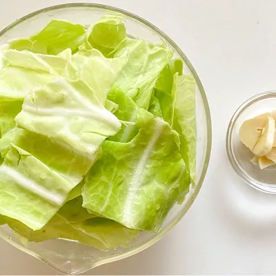 春キャベツと桜エビのペペロンチーノ 2