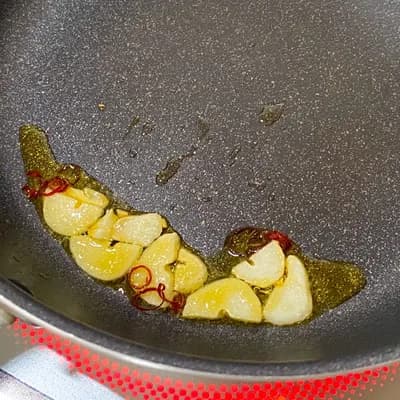 春キャベツと桜エビのペペロンチーノ 5